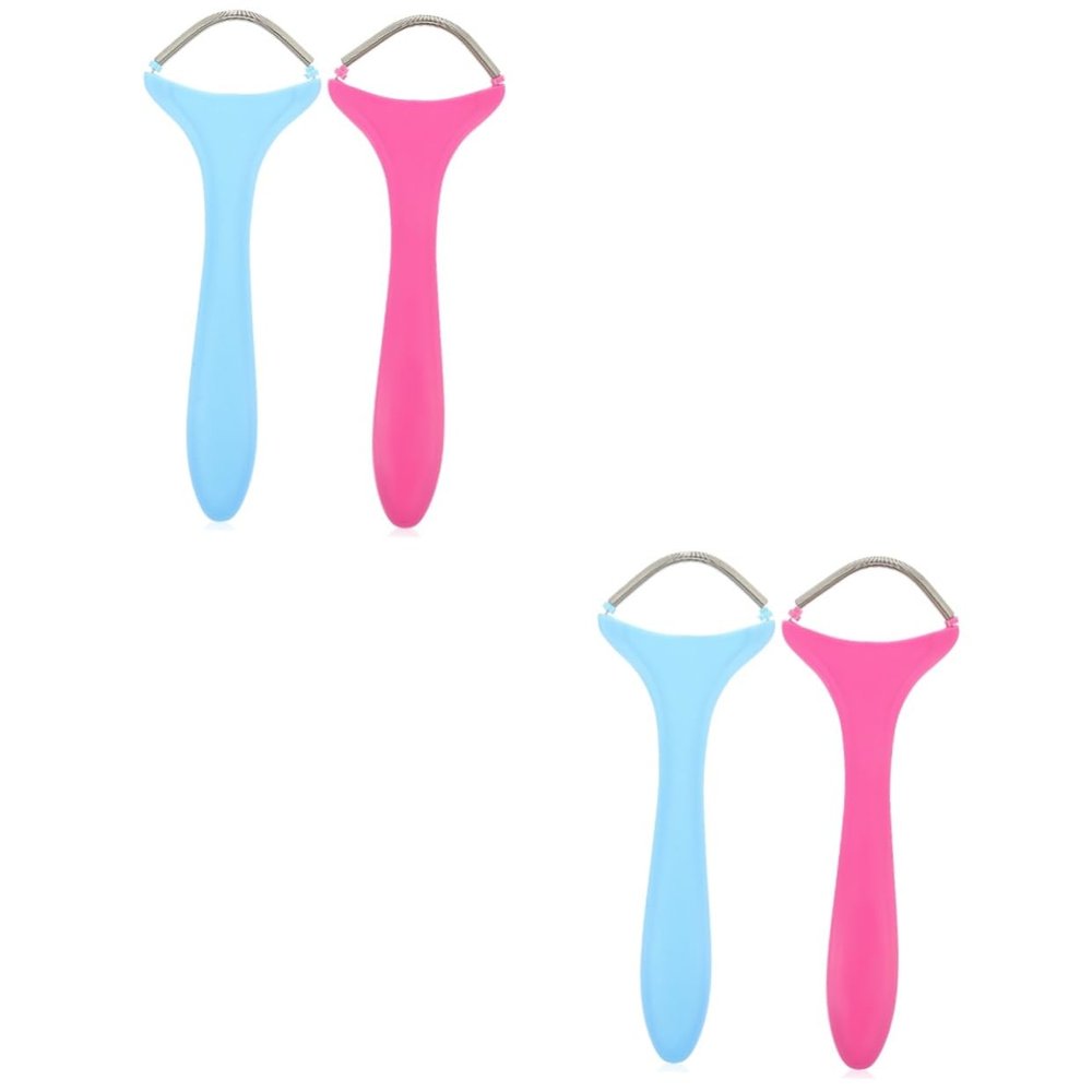 Beavorty 4pcs Women Face Hair Removal Tool Manual Epilator Lip Hair Spring Eyebrow Threading Kit for Women Easy to Use