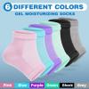 TEAWOO Moisturizing Heel Socks - 6 Pairs for Dry Cracked Feet, Toeless Gel Socks for Hydration and Repair view 3