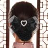 Beavorty Women Bowknot Hair Bun Cover Hairnet Barrette Elegant Mesh Hair Accessory for Flight Attendants and for Stylish Updos view 4
