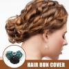 Beavorty Bowknot Hair Net Barrette for Women Elegant Hair Bun Cover Clip Lightweight for Professional Attire for Hotel Staff view 3
