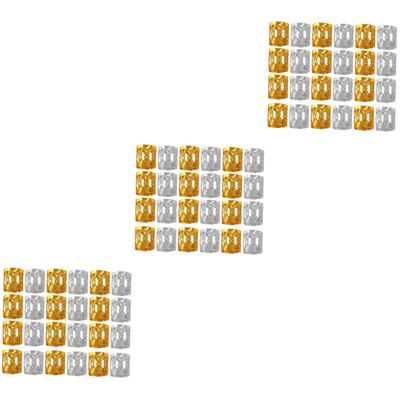 Beavorty 600pcs Metal Dreadlock Cuffs for Girls Hair Braiding Beads Curly Hair Products