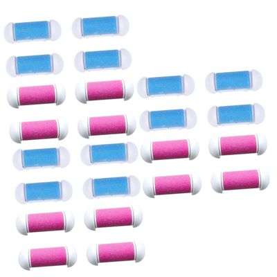 Beavorty 24pcs Electronic Foot File Roller Replacement Rollers for Pedicure Accessories Dead Skin Remover Compatible Foot Grinders and Reusable for Health