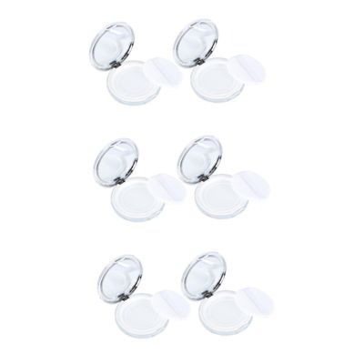 Beavorty 6pcs Portable Loose Powder Cases Mirror Makeup Storage Box for Travel Empty Powder Puff Containers for Foundation and Setting Skin-friendly Design for Easy Carrying