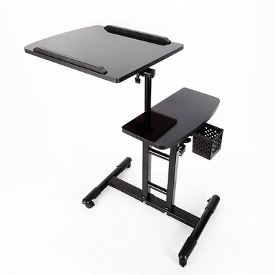 CheriMuMu Tattoo Workstation, Adjustable Tattoo Tray Work Station Desk Table Double Countertops Tattoo Workstation Portable Mobile Arm Tattoo Work Station Stand with Wheels, Salon Rolling Tray