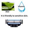 Limited time offer promotionALL-DAY SMOOTH: razor blades refills for men -compatible with mach 3 belonging to Simpconveni-Sensitive Skin Friendly, Non-Slip Design, 40 counts view 2
