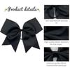 30PCS 8" Large Cheer Bows Hair Bows Ponytail Holder Handmade for Girls Teens Softball Cheerleader Sports (Black) view 4