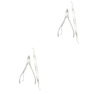 Beaupretty 4pcs Stainless Steel Nail Clippers Cuticle Remover Manicure Scissors Plier Dead Skin Removal Tool File Rasp