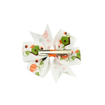 Beaupretty 24pcs Holiday Bow Hairpin Toddler Girls Halloween Bowknot Hair Clip Pumpkin Skull Spider Ghost Design