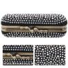 ABOOFAN Vintage Lipstick Case with Mirror Portable Cosmetic Organizer for Travel and Daily Use Rhinestone Embellished Anti-Breakage Lipstick Holder view 3