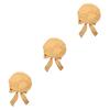 Abaodam 3pcs Sleeping Bonnet Bow Knot Satin Bonnet Cap Hair Care Headwrap Women Shower Hat Soft Satin view 1
