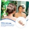 Abaodam 3pcs Fashion Bridal Hair Comb Rhinestone Headdress for Weddings Engagements Special Occasions Elegant Hair Accessories for Brides and Bridesmaids view 3
