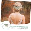Abaodam 2pcs Bridal Headband Bridal Jewelry Set Rhinestone Hair Accessories Wedding Hair Comb Alloy Comb view 4