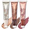 FOCALLURE 3 PCS Liquid Contour Stick,Moisturizing Highlighter,Blush and Bronzer,Silky Cream Contouring Pen with Soft Cushion Applicator,Long Lasting Face Illuminator Makeup,Sahara Time view 1