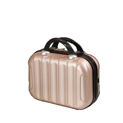 14inch Suitcase Mini Luggage Small Cosmetic Bag Can Hang Luggage Trolley Portable Storage Box Carry on Luggage (Champagne)