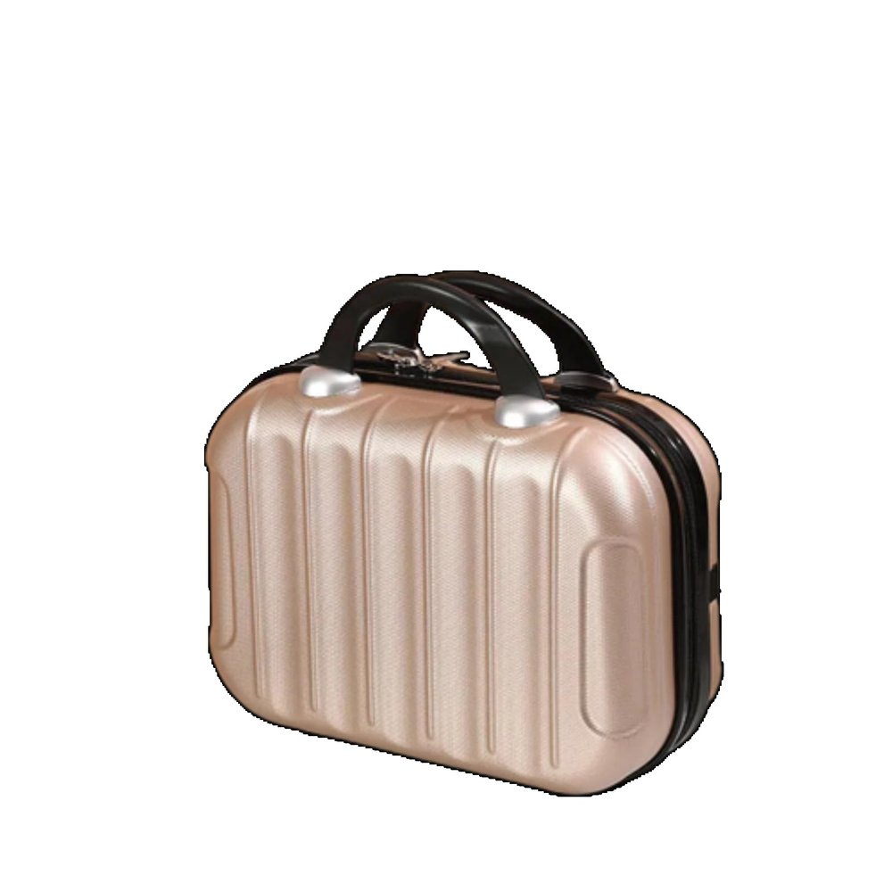 14inch Suitcase Mini Luggage Small Cosmetic Bag Can Hang Luggage Trolley Portable Storage Box Carry on Luggage (Champagne)