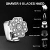 Head Shavers for Bald Men, 6 In 1 Beard Shaver 9D Bald Men Shaver Ipx6 Waterproof Razors Wet Dry USB Rechargeable Trimmer Grooming Kit Head Shavers For Men view 2