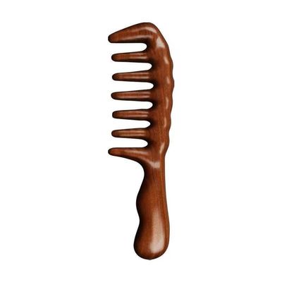 Ebony Meridian comb for Head Press comb large wide teeth long hair wooden comb
