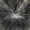 Toupee for Men Hair Piece Replacement System Lace Front Mens Toupee Wig Hairpiece Poly Skin PU Hair Prosthesis Unit for Men (6''x8'' 120% Light Medium Density, #1B50 Off Black+50% Gray) view 4