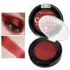 Afflano Single Red Eyeshadow Palette Shimmery, Ultra Pigmented Red Glitter Eyeshadow, Sparkly Duo Chrome Dark Red Makeup Eye Shadow Powder, Multi-Dimensional Eyes Look Goth Christmas Makeup view 1