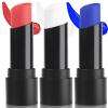 MEICOLY 3Pcs Red White and Blue Face Body Paint Stick,Face Paint for Joker Makeup,Face Painting for Halloween SFX Clown Devil Spiderman Cosplay,Red White and Blue Eye Black,4th of July Accessories view 1
