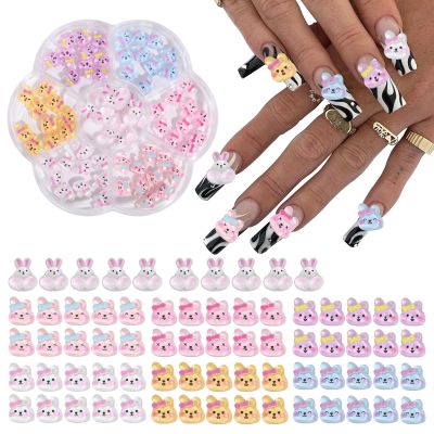 Nail Stickers for Kids, 3D Nail Art Charms, 70 PCS Flatback Resin Charms, Nail Decorations Supplies- Cute, Kawaii, Trendy Design(Pouty face)