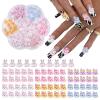 Nail Stickers for Kids, 3D Nail Art Charms, 70 PCS Flatback Resin Charms, Nail Decorations Supplies- Cute, Kawaii, Trendy Design(Pouty face) view 1