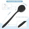 Manmihealth Silicone Back Scrubber (Thick Bristles) & Bath Glove & Face Brush Set(3PCS), Super-Exfoliating & Lathering Body Scrubber, Shower Brush, Face Scrubber Combination, with a Free Hook.(Black) view 2