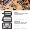 3pcs Makeup Translucent Toiletries Bags Waterproof Cosmetic Clear Toiletries Portable Plastic Travel Makeup Storage Set case Women Men Home Use Black view 3