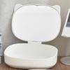 Alipis Makeup Organizer Box with Mirror Cute Cat Ear Design Portable Jewelry Storage for Hair Accessories Necklaces Earrings Material for Travel Desktop Use view 3