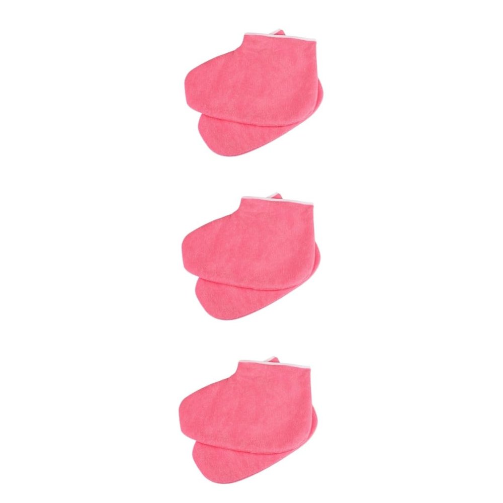 Beavorty 3pairs Moisturizing Paraffin Therapy Foot Covers Wax Treatment Socks for Spa Home Use for Cracked Heels Hydrating Foot Care