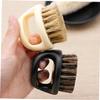 FOMIYES shaving for men beard Barber Hair Sweep Brush barber fade brush barber shaving cleaning brush hair bristle hair comb Grease brush ring wooden shave man view 2