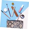 FRCOLOR 3pcs Nail File Leather Case Stainless Steel Manicure Files for Home and Salon Use for Toenails and Fingernails Care view 2