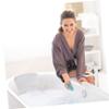 FRCOLOR 1pc Luxury Soft Bathtub Headrest Pillow for Neck Support Ergonomic Design Bathroom Accessory Compatible Bathtubs Color for Relaxation view 3