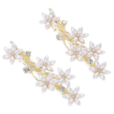 Beavorty 2pcs Practical Bridal Hairpins Rhinestone Flower Hair Clips for Parties Wedding Photography for Girlfriend