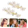 Beavorty 2pcs Practical Bridal Hairpins Rhinestone Flower Hair Clips for Parties Wedding Photography for Girlfriend view 3