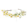 AWAYTR Flower Hippie Floral Crown - Boho Sunflower Headband for Women, Hippie Costume and Hair Accessories (White) view 1