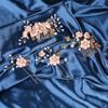 4Pcs Crystal Bride Hair Comb Handmade Wedding Hairpin Pearl Floral Leaf Hair Accessories for Women Wedding (Gold,cinnamon) view 3