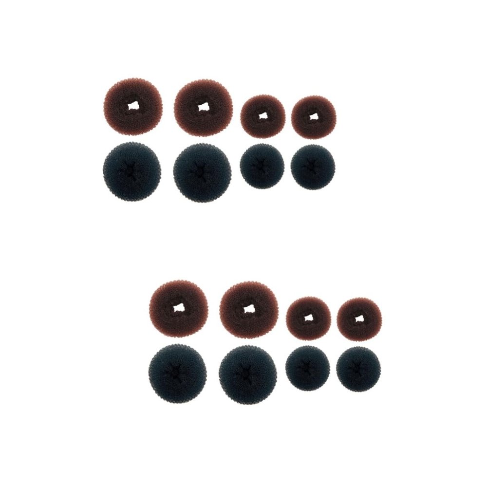 Beavorty 16pcs Donut Hair Bun Maker Kit for Women Includes Easy Hair Styling Tool for Casual Work Wedding Party Looks