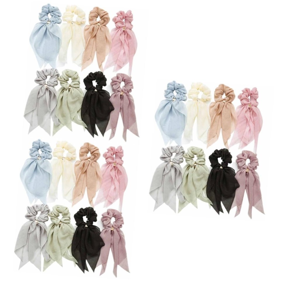 Beavorty 24pcs Solid Color Hair with Buckle Stylish Ponytail Holders for Women Hair Ties Dusty for Everyday Use