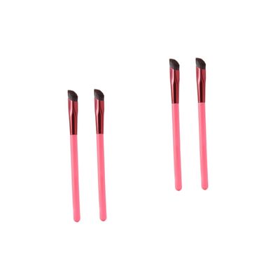 Beavorty 4pcs Travel Makeup Brushes Eyebrow Blush Eyeshadow Brush Angled Eyeliner for Women