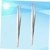 Healifty 6pcs Grafting Eyelash Tweezers High Precision Makeup Tools for Eyelash Extensions Silver Curved Straight Tip Tweezers for Isolation and Application for Professional Use view 2