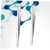 Healifty 6pcs Grafting Eyelash Tweezers High Precision Makeup Tools for Eyelash Extensions Silver Curved Straight Tip Tweezers for Isolation and Application for Professional Use view 3