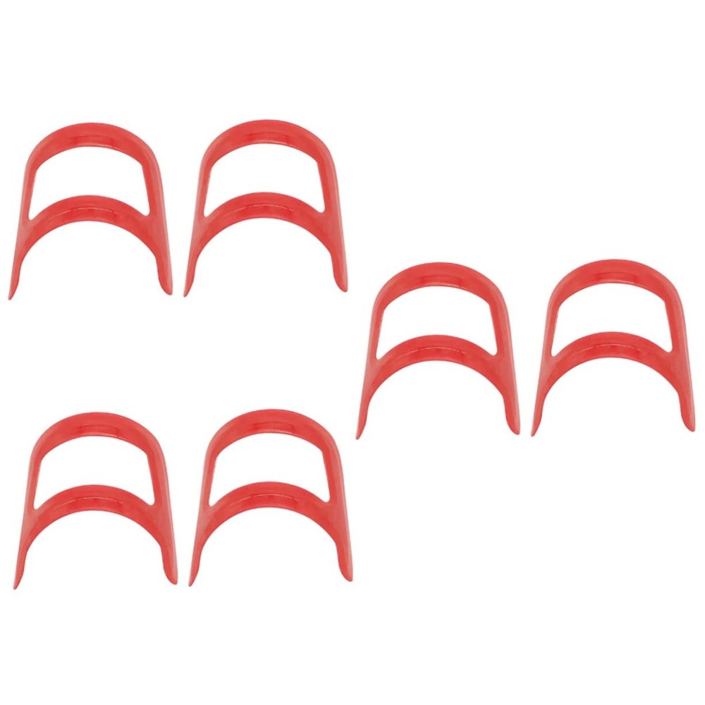 Healifty 6pcs Professional Beard Shaping Ruler Durable Plastic Goatee Styling Tool for Precise Beard Outlining and Grooming Compact Travel Design for Men