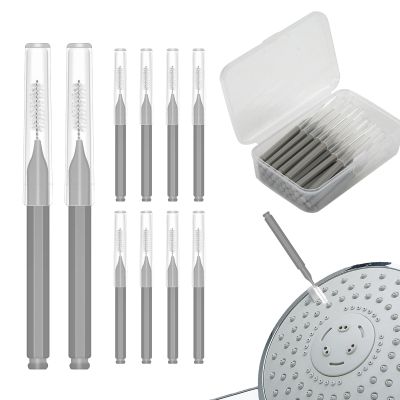 40pcs Shower Head Nozzle Cleaning Brushes, Tiny Brushes Multifunctional Mini Cleaning Tools for Small Hole Shower Head (Gray)