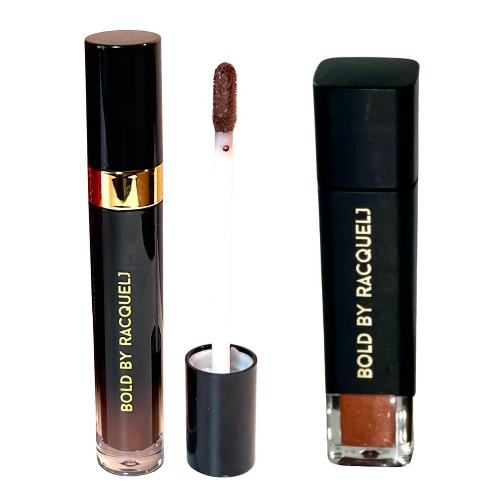 Bold by RacquelJ - Matte Liquid Lipstick & Lip Gloss Set, 2 Long Lasting Colors, Cruelty Free (Bad a Road + Goodie, 2)