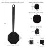 Silicone Body Scrubber Set Includes Back & Body Scrubbers, Face Brush, Scalp Massager, 4 Storage Hooks, Shower & Bathroom Hygiene Accessories for Gift(Black) (D) view 4