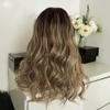 13x6 Blonde Highlight Wigs Ash Blonde Body Wave Lace Front Wig For Women HD Lace Wig Pre Plucked With Baby Hair 4/27 Ombre Colored Brazilian Wave Human Hair Wigs Natural Hairline 150% Density 20Inch view 3