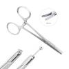 AccGin Piercing Clamps Ear Nose Septum Piercing Piercing Tool for All Piercings 316L Stainless Steel Ear Lip Nose Belly Navel Tongue Body Piercing Kit 3mm view 1