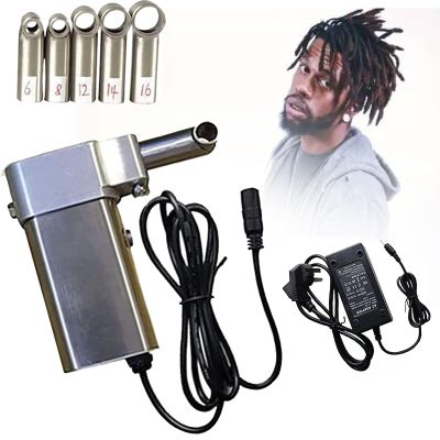 Portable Dreadlocks Maker with 6 Head, Electric Dreadlock Crochet Braids Hair Making Machine for DIY Your Own Dreadlocks Braiding Hair Extensionswith 20 Needles,(6/8/10/12/14/16mm)