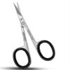 Nail Scissors Curved - Professional Stainless Steel Manicure, Grooming Scissors for eyebrow, Mustache, Nose Hair, Eyelash, Dry Skin - Cuticle Scissors with Rubber Inserts view 1